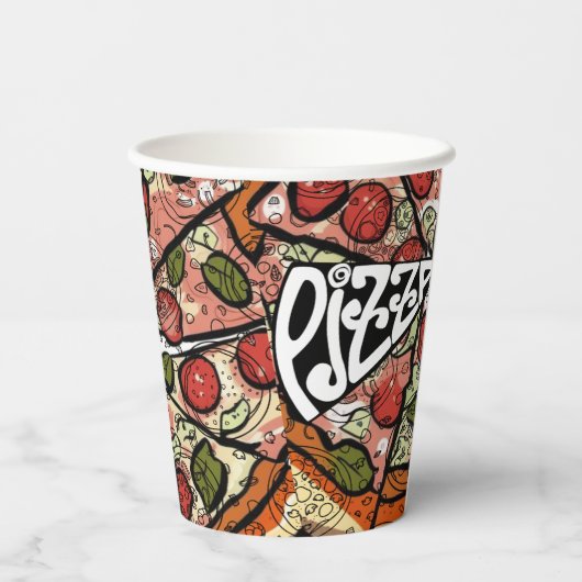 Gobelets En Papier Pizza Pie (Verso)