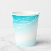 Gobelets En Papier Plage bleu marine Laver abstrait tasses de mariage (Verso)