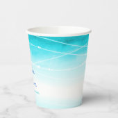 Gobelets En Papier Plage bleu marine Laver abstrait tasses de mariage (Gauche)