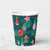 Gobelets En Papier Plage d'été Tropical Fêtes de Noël Nouvel An (Droite)