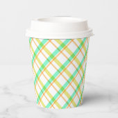 Gobelets En Papier Plaid Anniversaire Fruité Orange (Verso)
