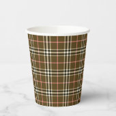 Gobelets En Papier Plaid d'automne (Gauche)