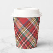 Gobelets En Papier Plaid Red Check Rustique Joyeux Noël Ferme (Verso)