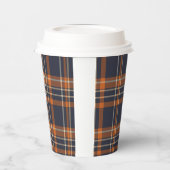 Gobelets En Papier Plaid rustique Noël/hiver (Gauche)