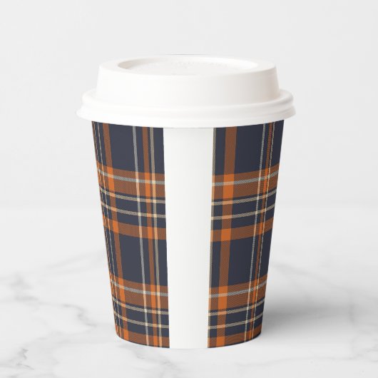 Gobelets En Papier Plaid rustique Noël/hiver (Gauche)