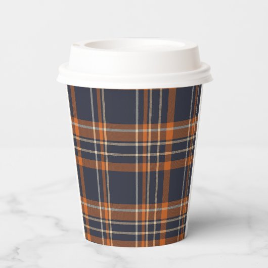 Gobelets En Papier Plaid rustique Noël/hiver (Verso)