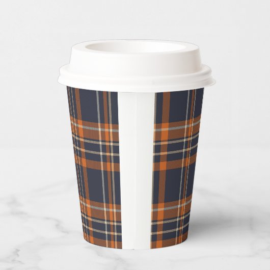 Gobelets En Papier Plaid rustique Noël/hiver (Droite)