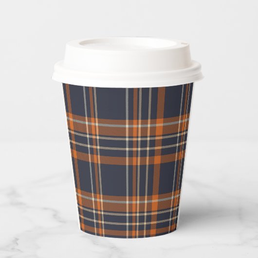 Gobelets En Papier Plaid rustique Noël/hiver (Recto)