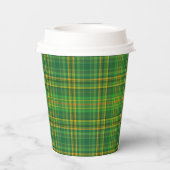 Gobelets En Papier Plaid vert foncé (Verso)