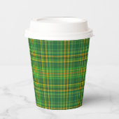 Gobelets En Papier Plaid vert foncé (Recto)