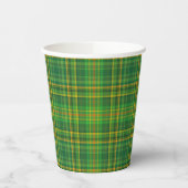 Gobelets En Papier Plaid vert foncé (Gauche)