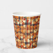 Gobelets En Papier Plaids d'automne citrouille Maple Feuille (Droite)