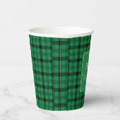 Gobelets En Papier Plaids doux vert et noir Joyeux Noël (Droite)