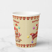 Gobelets En Papier Plan et train en pain d'épices de Noël (Droite)