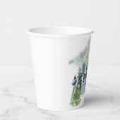 Gobelets En Papier Plan forestier de l'aquarelle (Droite)