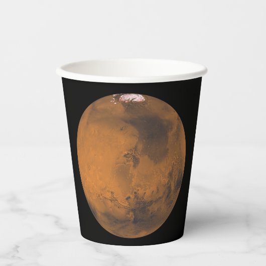 Gobelets En Papier Planète Mars (Recto)