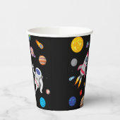 Gobelets En Papier Planètes de marche spatiale astronaute spatiale an (Gauche)