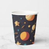 Gobelets En Papier planètes spatiales (Verso)