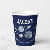 Gobelets En Papier Planètes spatiales Galaxy Premier Voyage Garçon An (Verso)