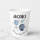 Gobelets En Papier Planètes spatiales Galaxy Premier Voyage Garçon An (Recto)