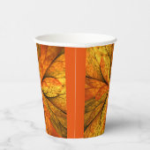 Gobelets En Papier Plante d'automne, Abstrait moderne Fractal Art Lea (Droite)