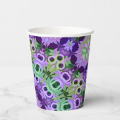 Gobelets En Papier Plaque de papier Mandala ronde motif kaleidoscope (Verso)