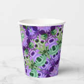 Gobelets En Papier Plaque de papier Mandala ronde motif kaleidoscope (Recto)