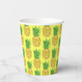 Gobelets En Papier Plaque en papier jaune ananas (Verso)