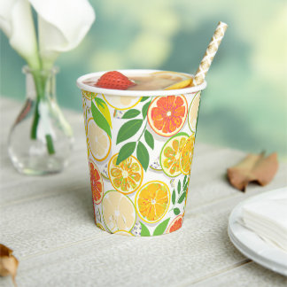 Gobelets En Papier Plaque papier - Boho Citrus Slices