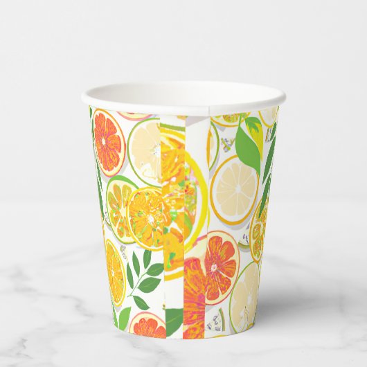 Gobelets En Papier Plaque papier - Boho Citrus Slices (Droite)