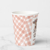 Gobelets En Papier Plaques de Baby shower rustique de Holy Cow Twins (Droite)