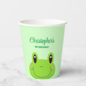 Gobelets En Papier Plaques de papier à thème vert pour la fête d'anni (Recto)