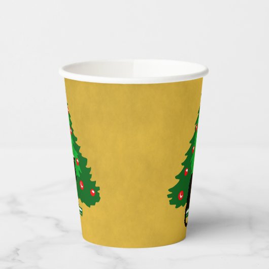 Gobelets En Papier Plaques de papier de Noël Noir conversation (Gauche)