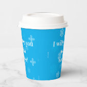 Gobelets En Papier Plastic cup with a snow pattern  (Gauche)