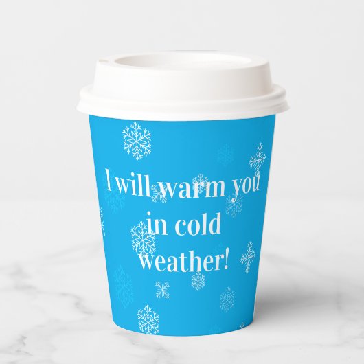 Gobelets En Papier Plastic cup with a snow pattern  (Verso)