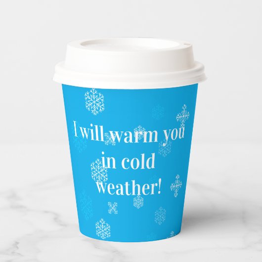 Gobelets En Papier Plastic cup with a snow pattern  (Recto)