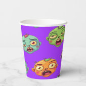 Gobelets En Papier Playful Monsters Zombies For Halloween (Verso)