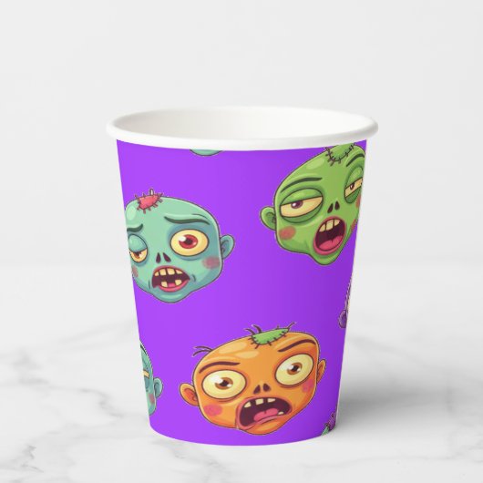 Gobelets En Papier Playful Monsters Zombies For Halloween (Verso)