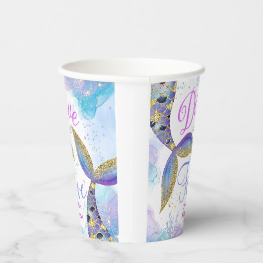 Gobelets En Papier Plongée en cinq filles 5e anniversaire (Droite)