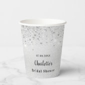 Gobelets En Papier Pluie de cadeaux de mariage paillettes argentées é (Verso)