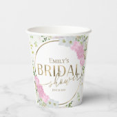 Gobelets En Papier Pluie de Fleurs de Printemps pour une Mariée (Verso)