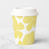 Gobelets En Papier Plumerias de motif d'impression hawaïen moderne (Verso)