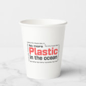 Gobelets En Papier Plus de plastique dans l'océan | Pollution des océ (Verso)