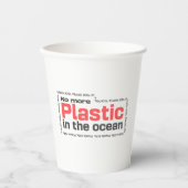 Gobelets En Papier Plus de plastique dans l'océan | Pollution des océ (Recto)