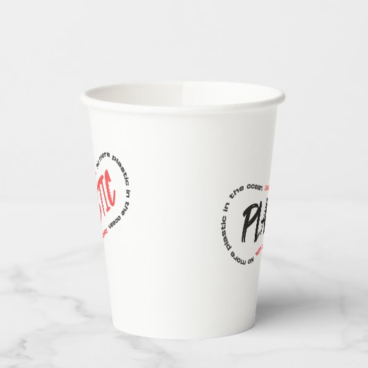 Gobelets En Papier Plus de plastique dans l'océan | Pollution des océ (Gauche)