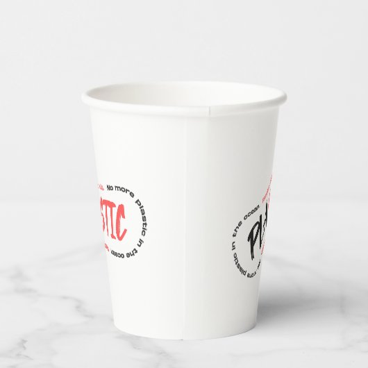 Gobelets En Papier Plus de plastique dans l'océan | Pollution des océ (Droite)