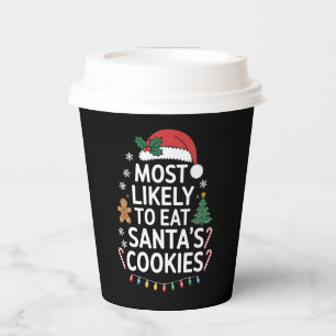 Gobelets En Papier Plus susceptible de manger les cookies du Père Noë