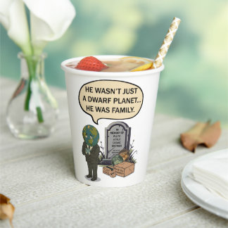 Gobelets En Papier Pluton N'oubliez Jamais Planète Naine Humour Spati