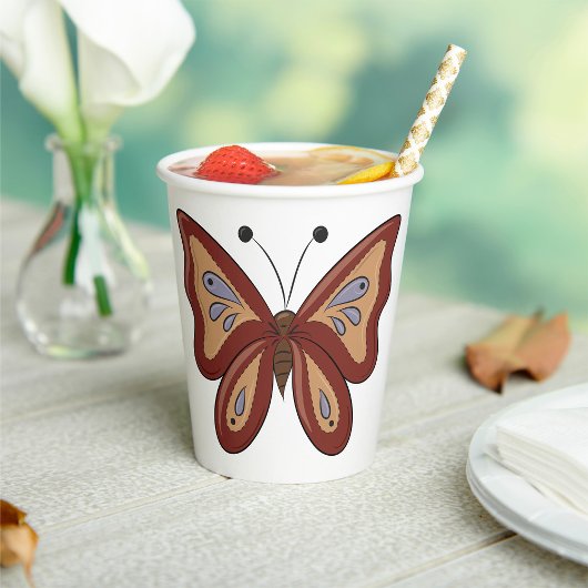 Gobelets En Papier Plutôt Brown Butterly