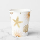 Gobelets En Papier Poche Plage Coquillages & Fleurs Été Papier Chic (Verso)